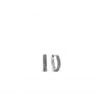 Náušnice TI SENTO kruhy s bublinovou textúrou 7759SB