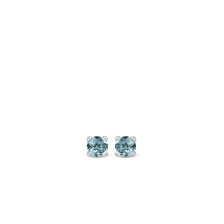 Náušnice TI SENTO s modrým kryštálom 7768WB