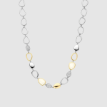 Náhrdelník TI SENTO s radom oválov pozlátený 34101MW