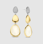 Náušničky TI SENTO trojité pozlátené 78028MW