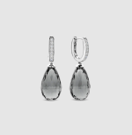 Náušničky TI SENTO so sivým kameňom 78038GG