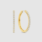 Náušničky TI SENTO kruhy so zirkónmi 25,5 mm pozlátené 78078ZY