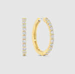 Náušničky TI SENTO kruhy so zirkónmi 21,5 mm pozlátené 78077ZY
