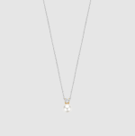 Náhrdelník TI SENTO s perlou a zirkónom pozlátený 34125YP/42